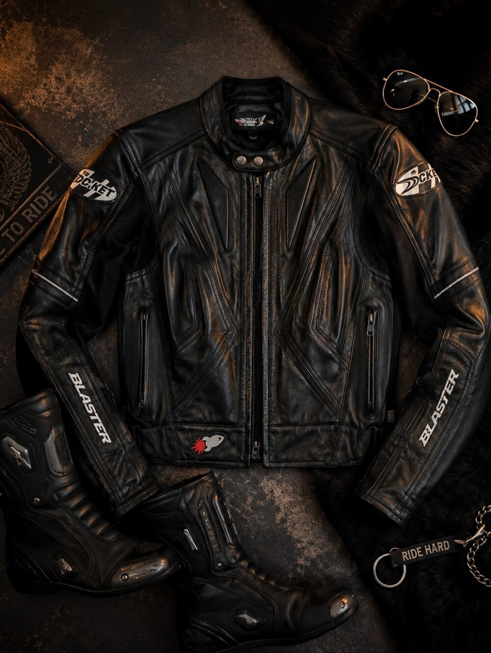 Joe Rocket Girl Womens Leather Motorcycle‎ Jacket Black Size M